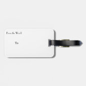 Geographische Weltkarte Gepäckanhänger (Rückseite horizontal)