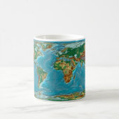 Geographische Weltkarte Kaffeetasse (Mittel)