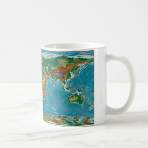 Geographische Weltkarte Kaffeetasse