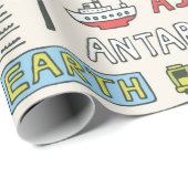 Geography. Hand drawn. Vintage illustration.  Geschenkpapier (Rolleneckpunkt)