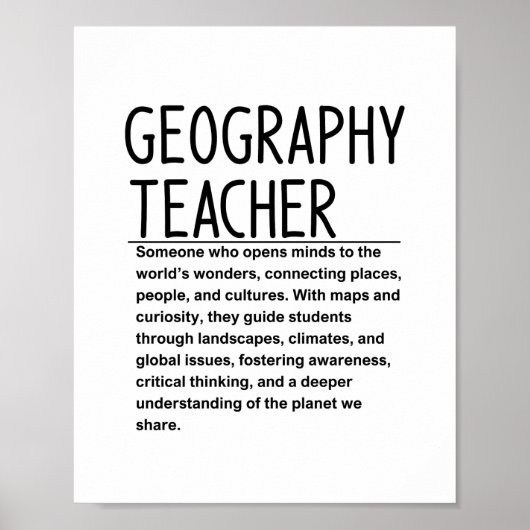 Geography teacher poster (Vorne)