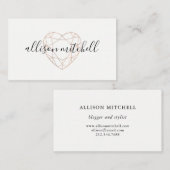 Geoherz und -typographie visitenkarte (Vorne/Hinten)