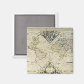 Geohydrografisches Mappamonde Magnet (Vorderseite/Rückseite)