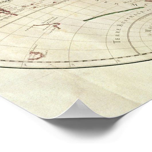 Geohydrografisches Mappamonde Poster (Ecke)