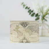 Geohydrografisches Mappamonde Postkarte (Stehend Vorderseite)