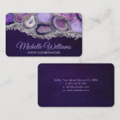 Geokristalle - Lila und violett Visitenkarte (Vorne/Hinten)