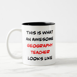 Geolehrer, phantastisch zweifarbige tasse