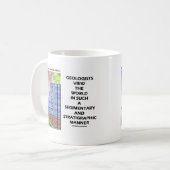 Geologe-Ansicht-Weltsedimentäres stratigraphisches Kaffeetasse (Vorderseite Links)