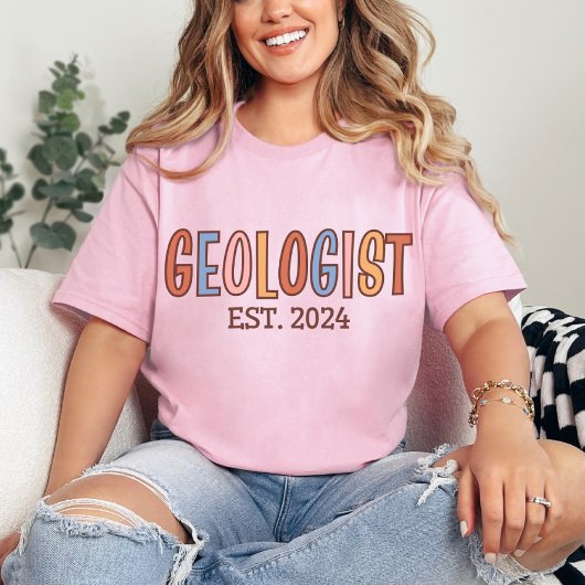 Geologe Est. 2024, Geologie Student Abschluss T-Shirt