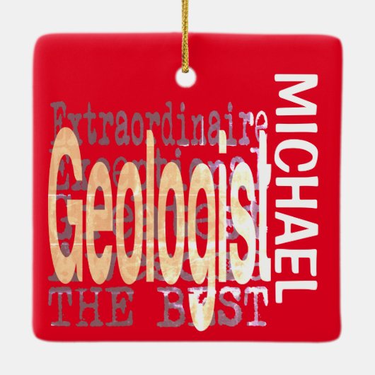 Geologe Extraordinaire CUSTOM Keramikornament (Rückseite)