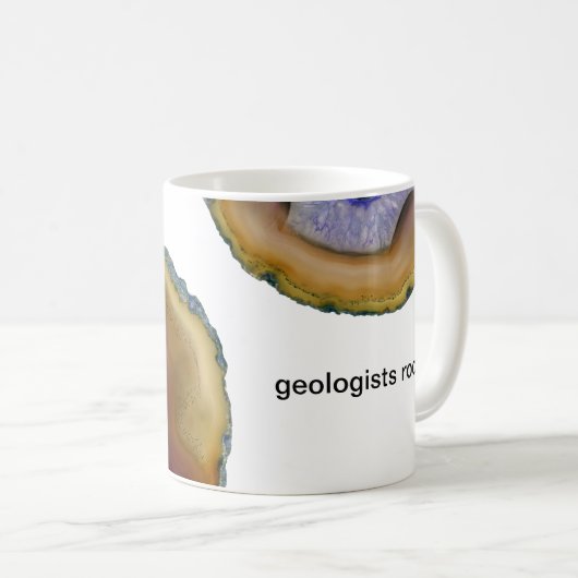 Geologe-Felsen-Achat-Tasse Kaffeetasse (VorderseiteRechts)
