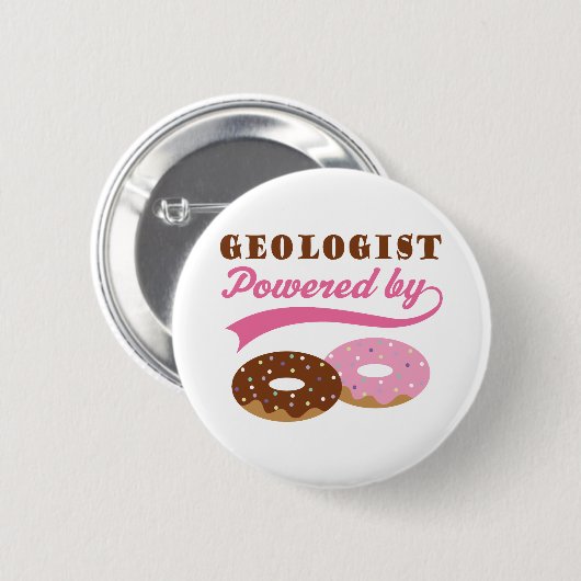 Geologe-Geschenk (Schaumgummiringe) Button (Vorne & Hinten)