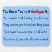 Geologe-Geschenke, ", das Sie kennen, dass Sie ein Mousepad (Vorne)