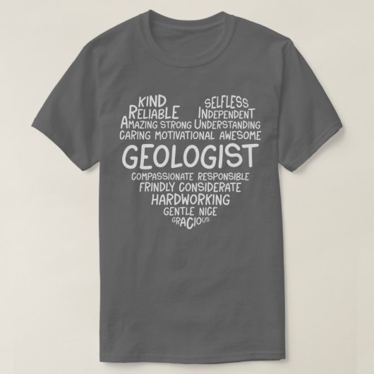 Geologe Herzgeologie T-Shirt (Design vorne)