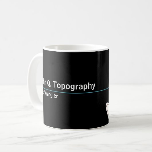 Geologe, Kartograf Topographische Karte Kaffeetasse (Vorderseite Links)
