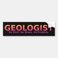 Geologe kein Schuh-Autoaufkleber