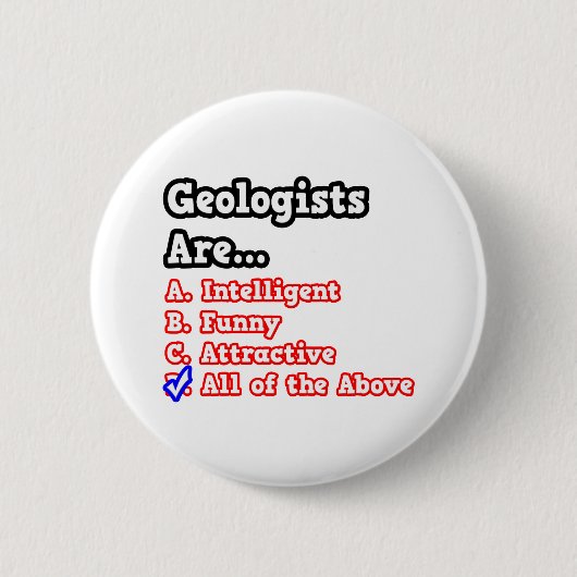 Geologe Quiz...Joke Button (Vorderseite)