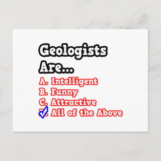 Geologe Quiz...Joke Postkarte