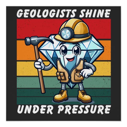 Geologe Shirt | Geology Student Geschenke | Geolog Poster (Vorderseite)