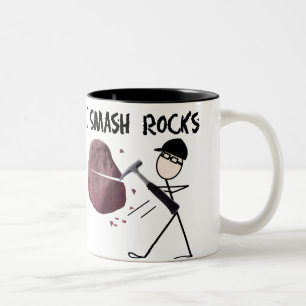 Geologe Stickman, ", das ich Zertrümmern schaukel Zweifarbige Tasse