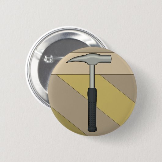 Geologenhammer Button (Vorne & Hinten)