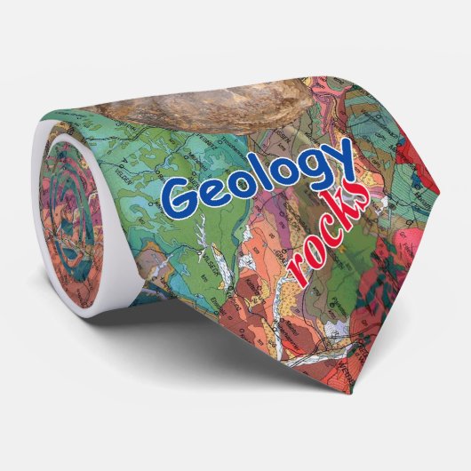 Geological Map Krawatte (Gerollt)