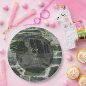 Geologie Alte Steinwände Struktur Foto jeder Text Pappteller (Party)