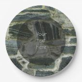 Geologie Alte Steinwände Struktur Foto jeder Text Pappteller (Vorderseite)