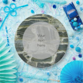 Geologie Altsteinstruktur Foto eines Textes Pappteller (Party)