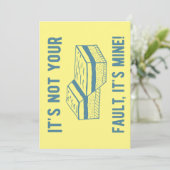 Geologie: Das ist nicht dein Fehler, sondern ich! Dankeskarte (Stehend Vorderseite)