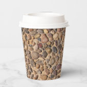 Geologie Decorative Kieselsteine Foto Pappbecher (Rückseite)