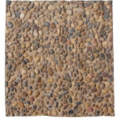 Geologie-dekorativer Kiesel entsteint Foto Duschvorhang (Vorderseite)