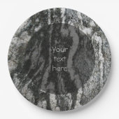 Geologie Dekoratives Felinmuster, beliebiger Text Pappteller (Vorderseite)
