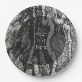 Geologie Dekoratives Felinmuster, beliebiger Text Pappteller