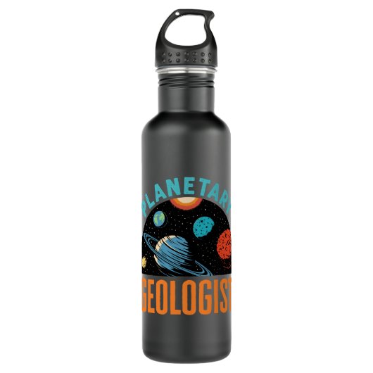 Geologie des Planeten Geologen Edelstahlflasche (Vorderseite)