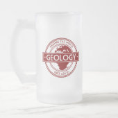 Geologie, die das Weltlogo (Europa, formt) Mattglas Bierglas (Links)