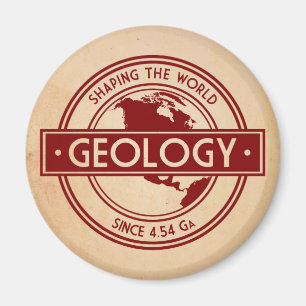 Geologie, die das Weltlogo (Nordamerika, formt) Magnet