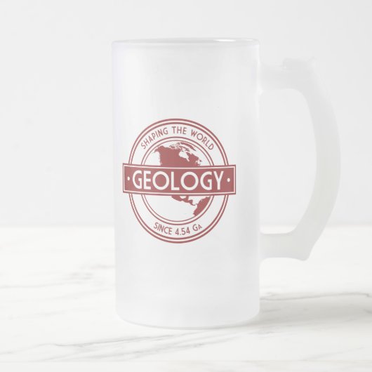 Geologie, die das Weltlogo (Nordamerika, formt) Mattglas Bierglas (Rechts)