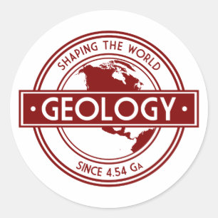 Geologie, die das Weltlogo (Nordamerika, formt) Runder Aufkleber