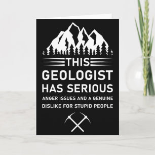 Geologie Erdwissenschaft Lustiges Geologe T-Shirt  Karte