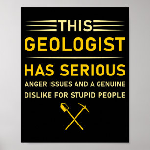 Geologie Erdwissenschaft Lustiges Geologe T-Shirt_ Poster
