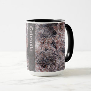 Geologie-Felsen-Beschaffenheit Pinkish mit Namen Tasse