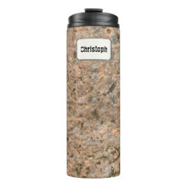 Geologie-Felsen-Beschaffenheits-individueller Name Thermosbecher