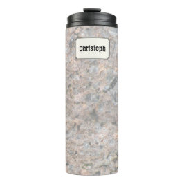 Geologie-Felsen-Beschaffenheits-individueller Name Thermosbecher