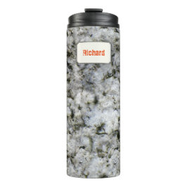 Geologie-Felsen-Beschaffenheits-individueller Name Thermosbecher