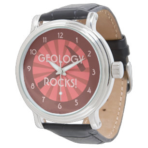 Geologie-Felsen! Hammer-Abzeichen Armbanduhr