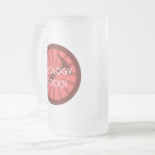 Geologie-Felsen! Hammer-Abzeichen Mattglas Bierglas (Vorderseite Links)