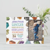 Geologie-Geburtstags-Party schaukelt Einladung (Stehend Vorderseite)