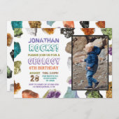 Geologie-Geburtstags-Party schaukelt Einladung (Vorne/Hinten)