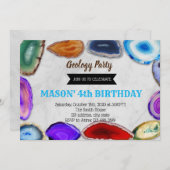 Geologie-Geburtstagsfeier Einladung (Vorne/Hinten)